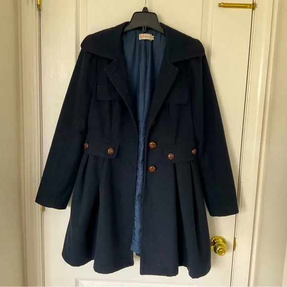 Dahlia navy coat women’s size medium - Picture 1 of 5